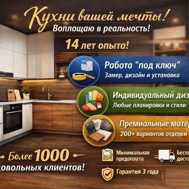 Кухни на заказ по вашим размерам