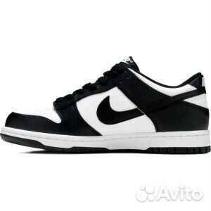 Кроссовки Nike Dunk Low GS 'Black White', черный