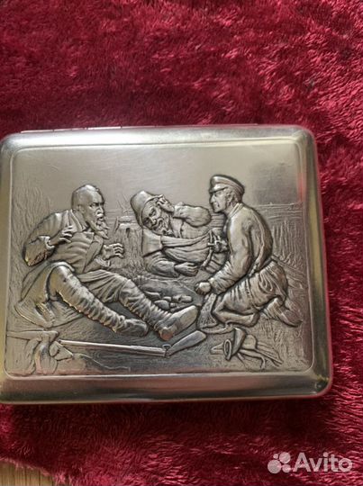 Портсигар серебро