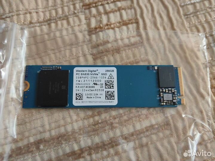 Ssd m2 nvme WD 256gb