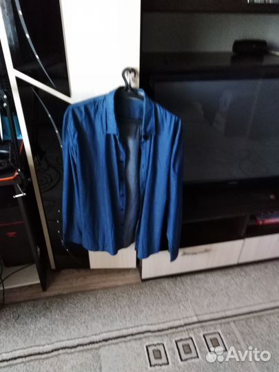 Джинсовая рубашка мужская 54 56