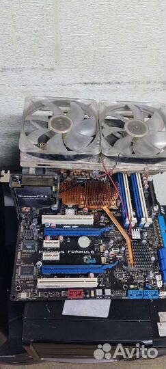 Asus maximus formula775+cq9450+2x280gt на воде