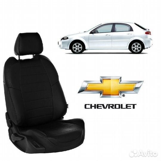 Чехлы из экокожи черный+черный в авто 5 мест