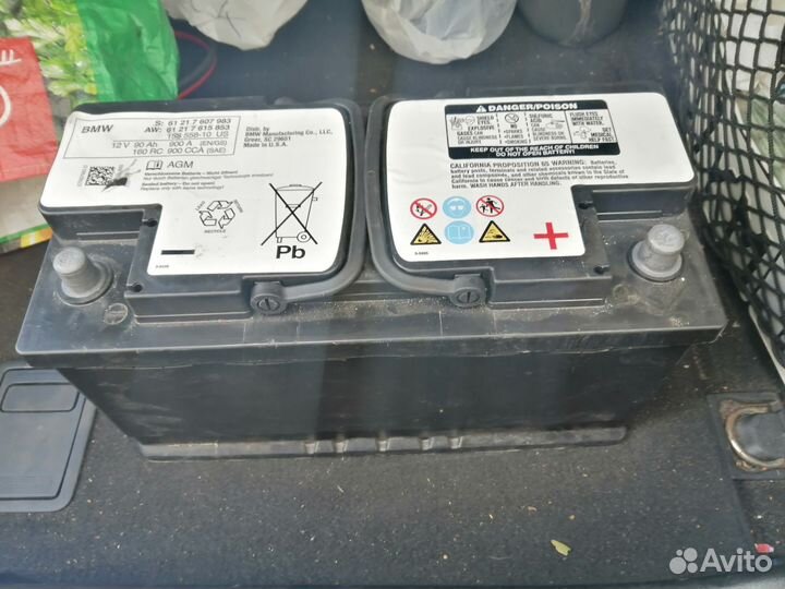 Аккумулятор bmw agm 90 ah 900aa от ф10 diesel