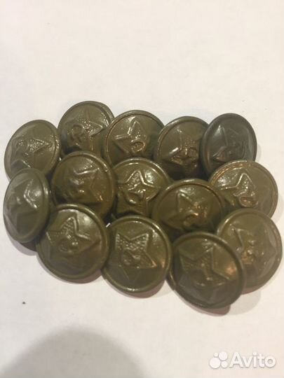 Пуговицы армейские для гимнастерки зеленые