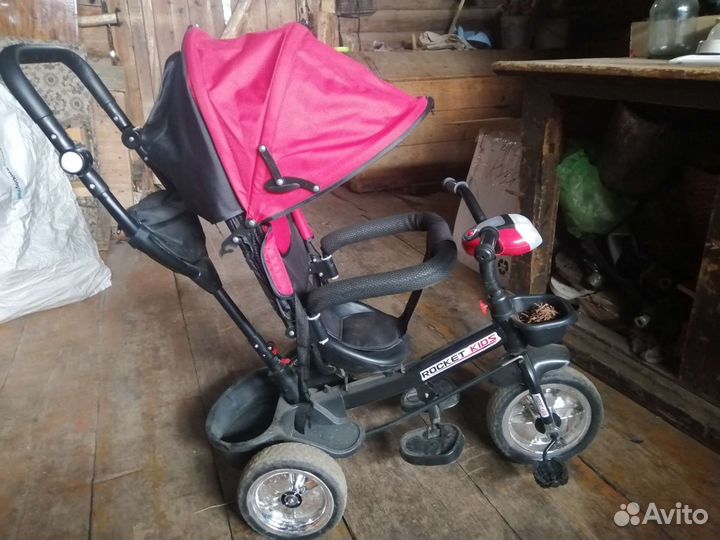 Детский велосипед с родительской ручкой