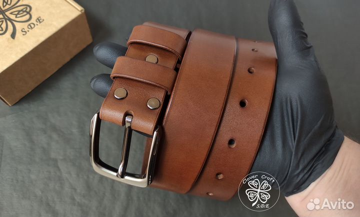 Ремень мужской кожаный