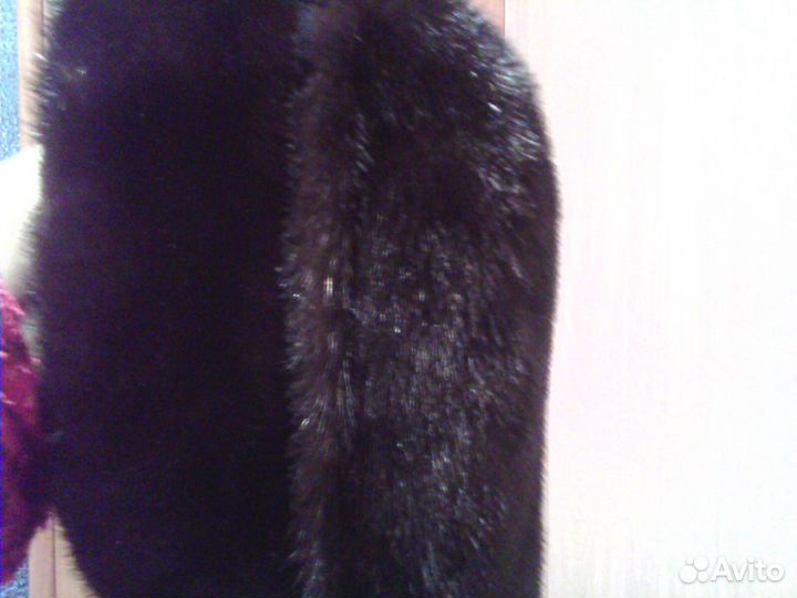 Норковая шапка-косынка