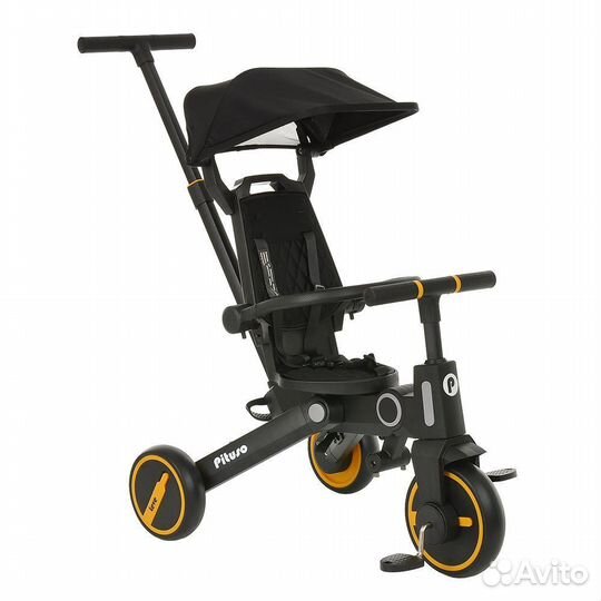 Pituso Велосипед трехколесный Leve, складной,черны