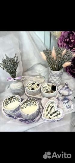 Свечи ручной работы, вазочки