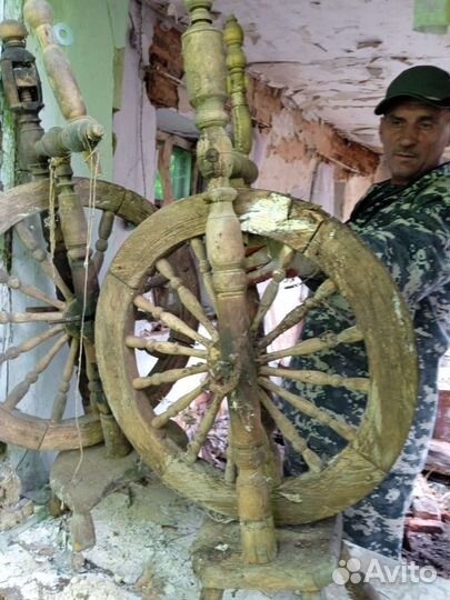 Прялка деревянная старинная