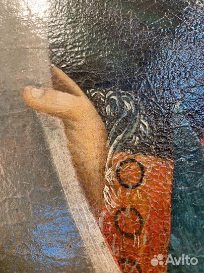 Антикварная картина бюст императора Павла 1