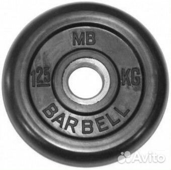 Диск обрезиненный Barbell 1,25 кг (втулка)