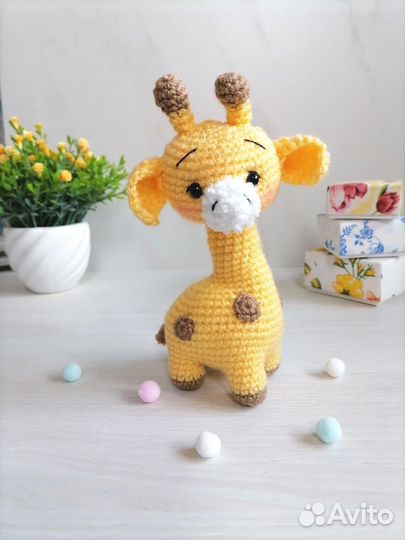 Жираф пикачу вязаные игрушки ручная работа