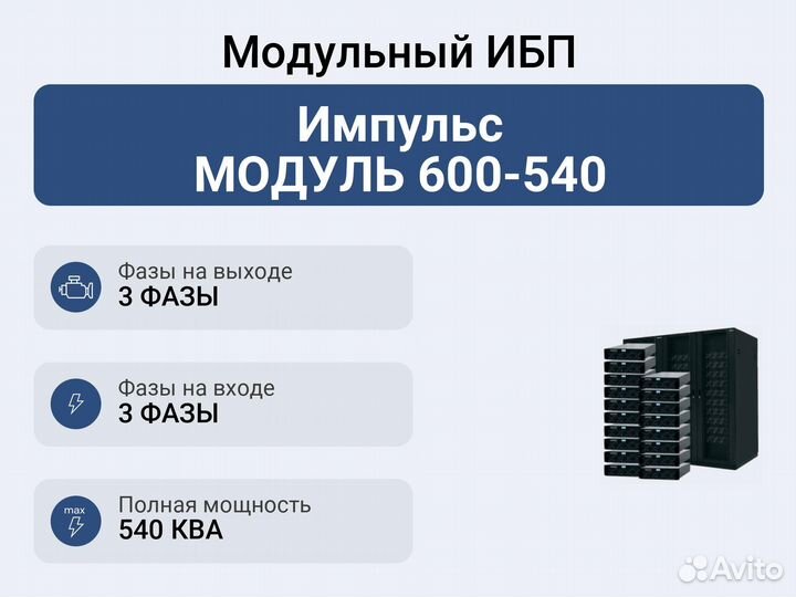 Модульный ибп Импульс модуль 600-540