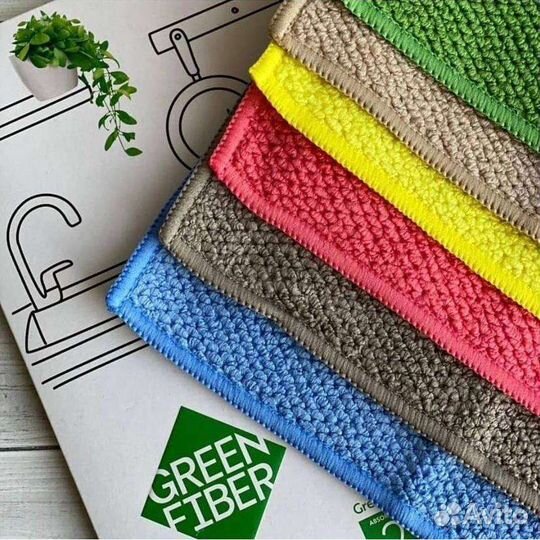 Салфетка для мытья посуды, овощей гринвей