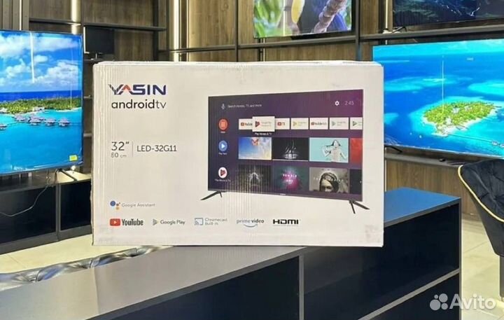Телевизор SMART tv Yasin LED-32G11 новый в коробке