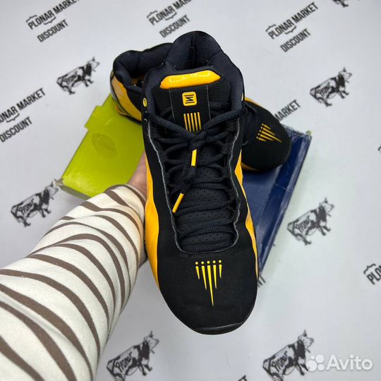 Оригинал 43 eu Nike shox bb4 black university gold