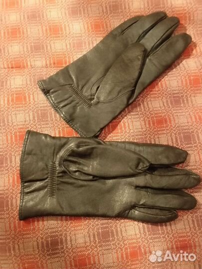 Перчатки кожаные на шерстяном подкладе