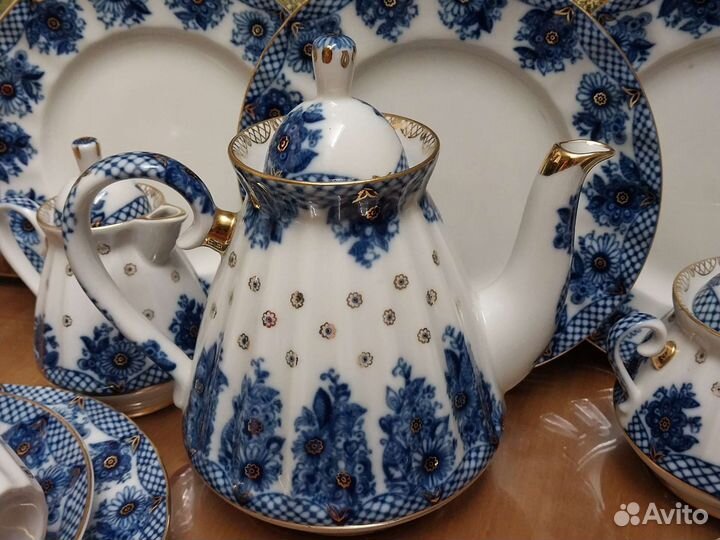 Сервиз чайный лфз корзиночка 21 пр новый