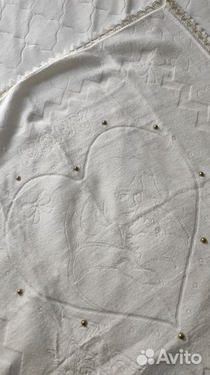 Конверт для новорожденного на выписку плед белый