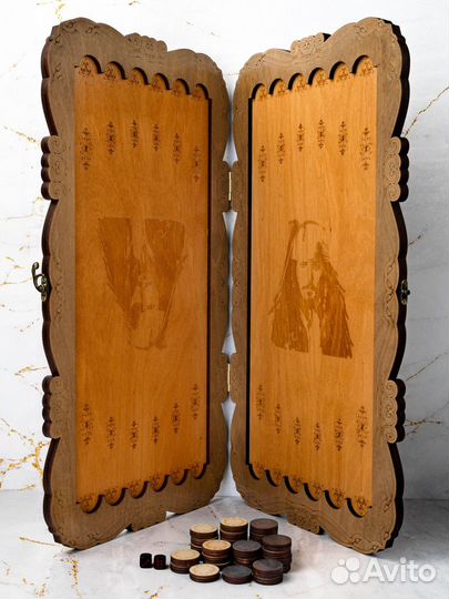 Нарды большие деревянные Пират 60х60