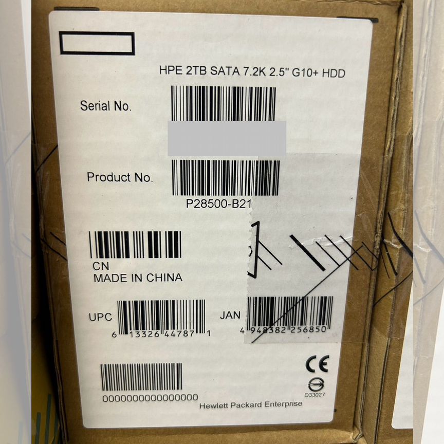 [P28500-B21] Жесткий Диск Hp 2tb P28500-B21 P30573-001 G10+