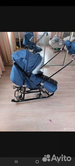 Детские санки коляска бу