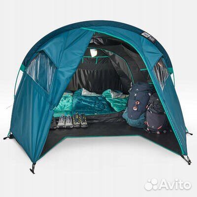 Палатка quechua MH100 fresh black 3-местная