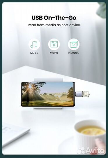 Переходник адаптер ugreen Type C к USB 3,0 новый