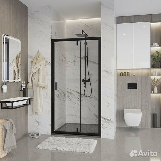 Душ. дверь Niagara 100x190 Черный ng-83-10ab