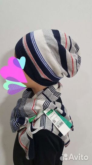 Новый комплект шапка и шарф Benetton
