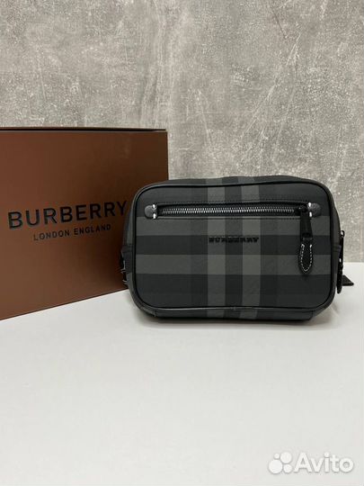 Мужская поясная сумка Burberry на пояс бананка кож