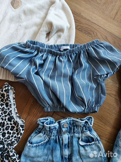 Пакет брендовых вещей на девочку 140