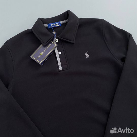 Свитшот Polo ralph lauren с начесом черный