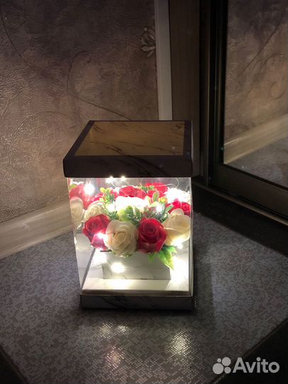 Букет роз из мыла