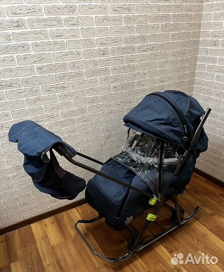 Детские зимние санки коляска