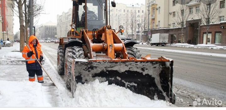 Услуги трактора погрузчика экскаватора чист снега