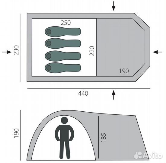 Палатка Osprey 4 BTrace
