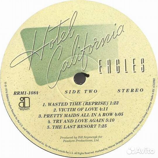 Виниловая пластинка Eagles hotel california (180 G