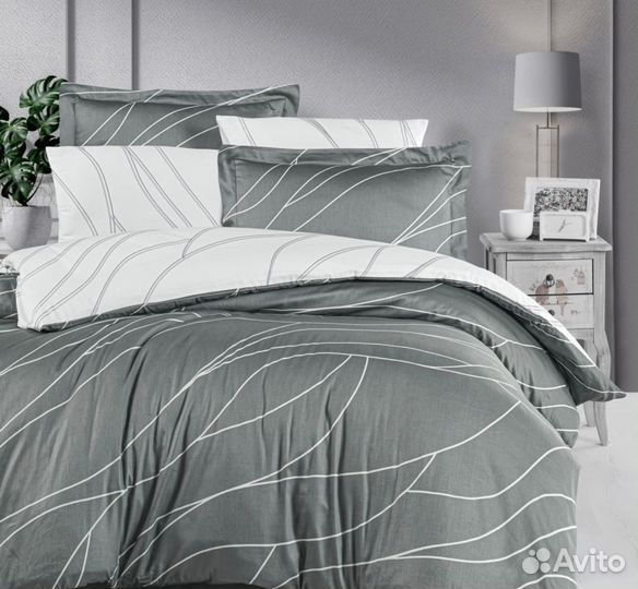 Постельное белье Сатин 3D/печать Евро