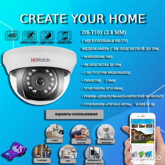 Камера видеонаблюдения HiWatch DS-T101