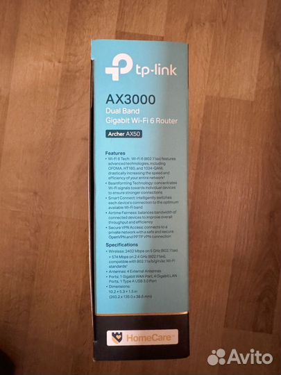 Wi fi роутер tp link ax50, ax3000