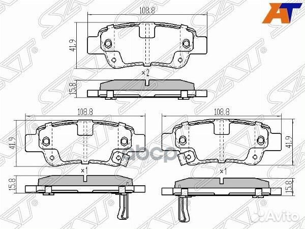 Колодки тормозные зад honda CR-V RE ST-43022-SW