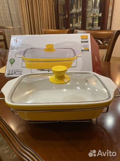 Форма керамическая для запекания с крышкой 1,2 л