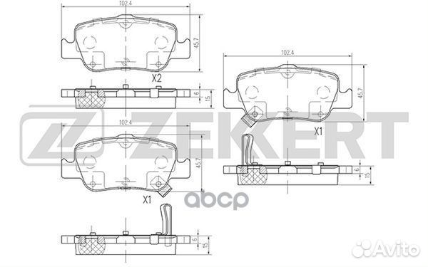 Колодки торм. диск. задн. Toyota Auris (E150 E1
