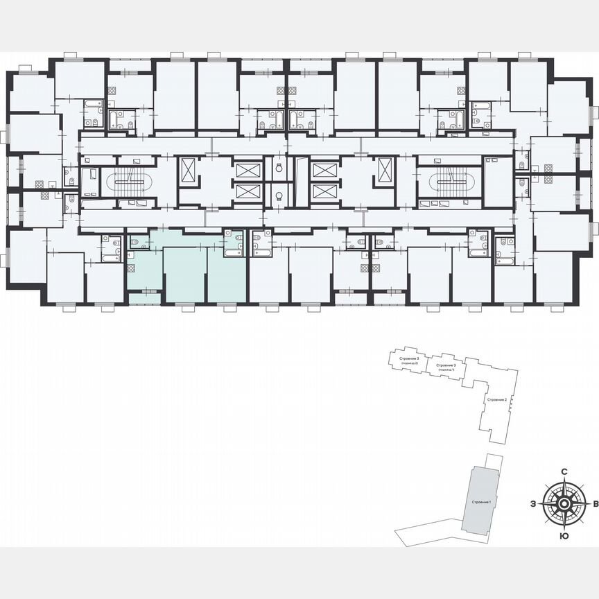 2-к. квартира, 63,6 м², 14/45 эт.