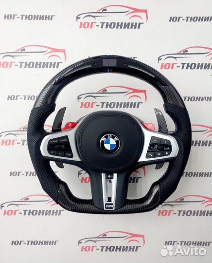 Руль BMW M G серия карбон с подогревом и дисплеем