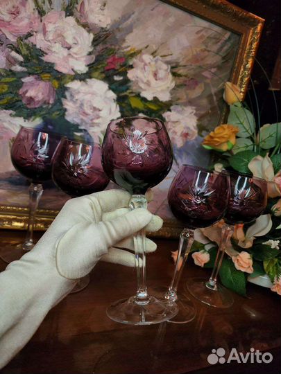Фужеры, Бокалы хрусталь, Германия, Винтаж