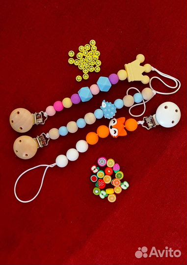 Держатель для соски. Силиконовый грызунок